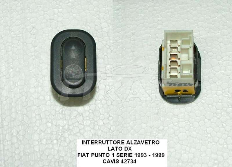 INTERRUTTORE ALZAVETRO FIAT PUNTO 93 - 99 DX